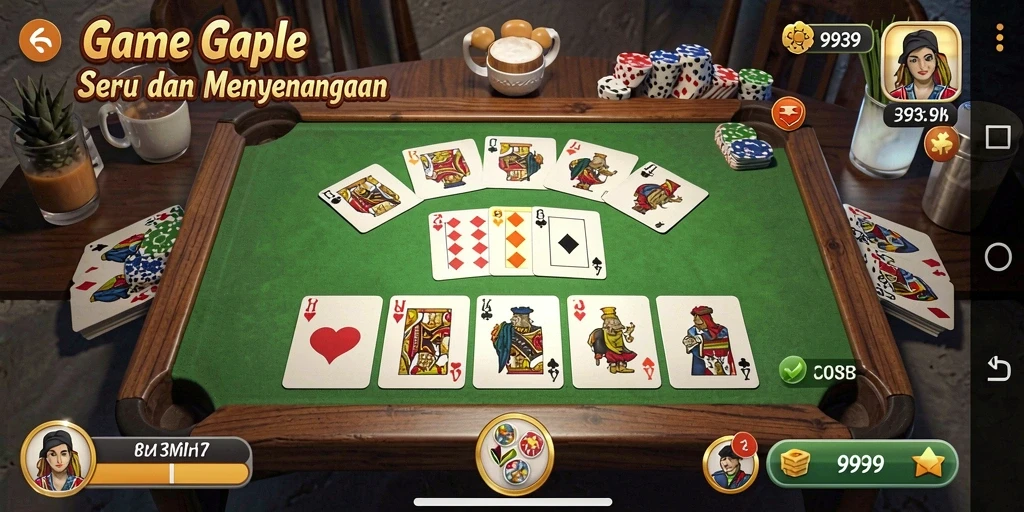 Tampilan gameplay seru dalam game Gaple 9939.