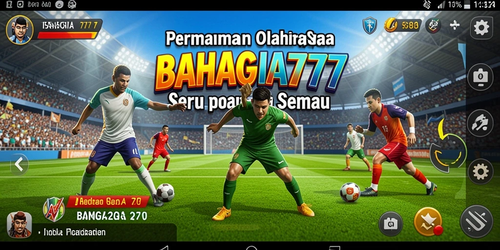 Tampilan gameplay seru dalam BAHAGIA777 yang penuh aksi olahraga.