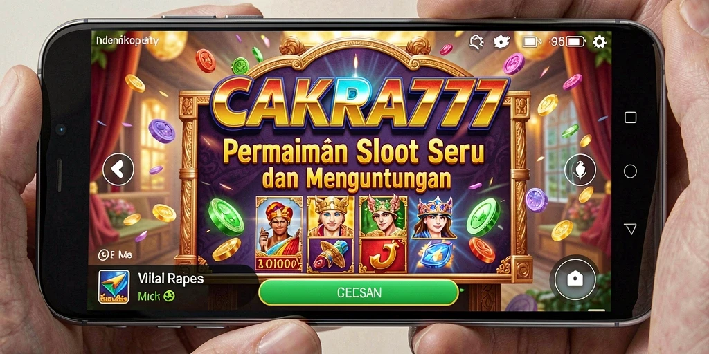Tampilan antarmuka CAKRA777 yang menarik saat gameplay Slot.