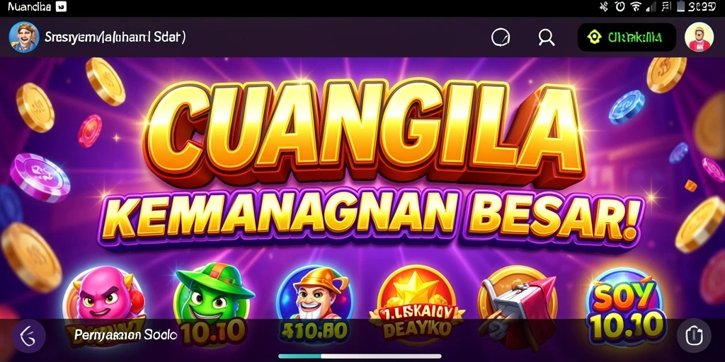 Screenshot gameplay CUANGILA yang menunjukkan keseruan bermain slot.