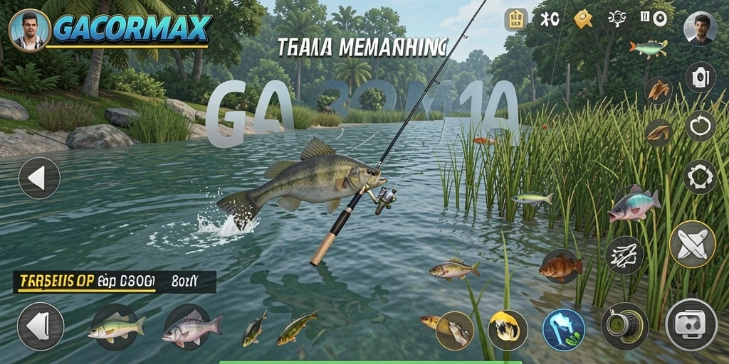 Screenshot GACORMAX menampilkan pengalaman memancing yang seru dan mendebarkan.