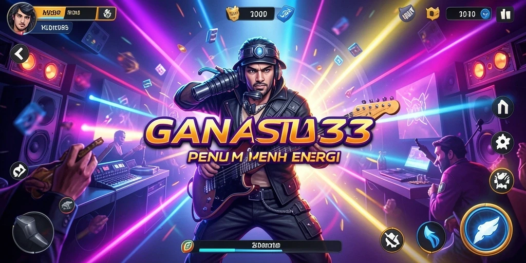 Tampilan gameplay seru di GANAS33 dengan beragam lagu.
