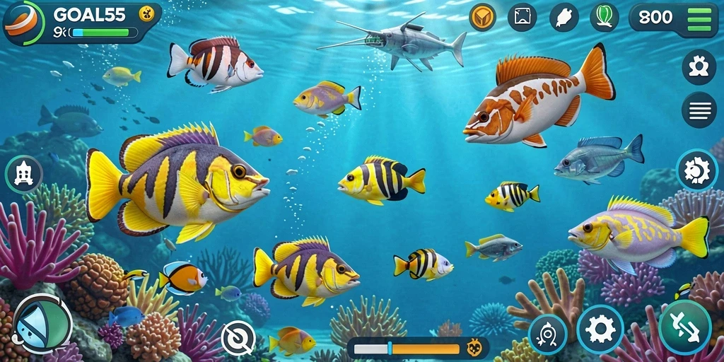 Tampilan menarik dari gameplay Tembak Ikan yang seru.