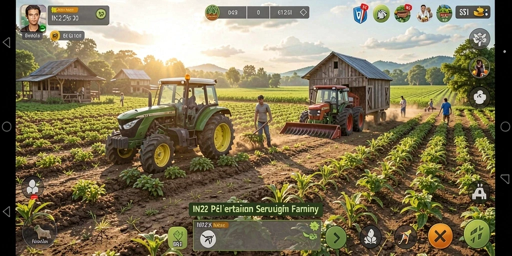 Gameplay IN22 yang seru dan menarik dalam dunia pertanian.