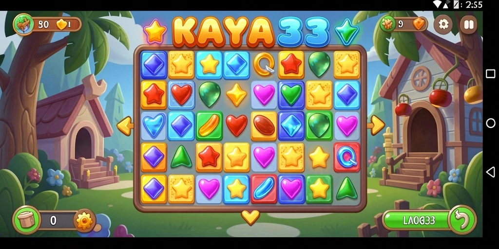 Screenshot gameplay yang menampilkan keseruan KAYA33 saat menyusun kombinasi.