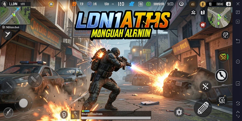 Tampilan gameplay mendebarkan dari LDN11 dalam aksi TPS.