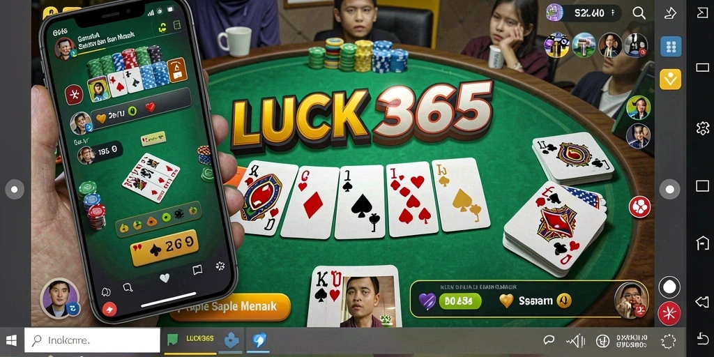 Tampilan gameplay Gaple yang menarik dan seru dari LUCK365.