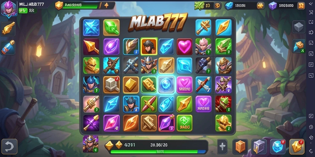 Tampak seru gameplay MLBB777 dalam menggabungkan item Match-3.