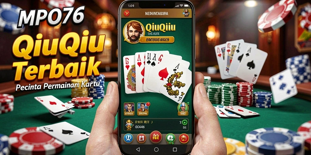 Screenshot MPO76 menampilkan aksi seru dalam permainan QiuQiu.