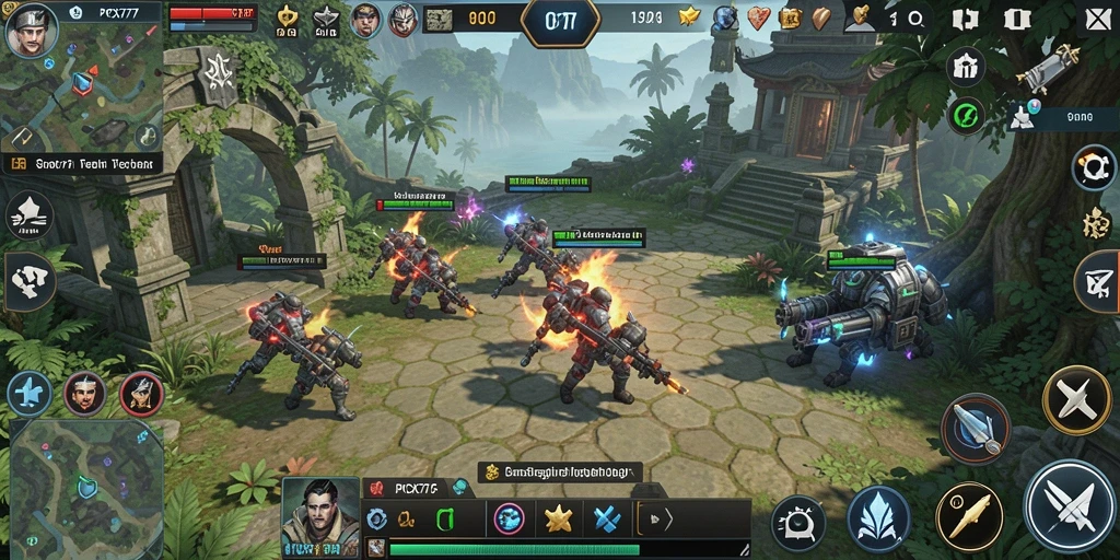Tampilan gameplay mendebarkan dari PCX777 saat membangun strategi kerajaan.