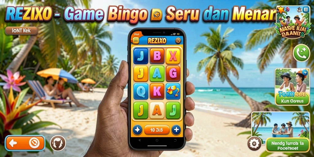 Tampilan gameplay REZIXO yang seru dan interaktif dalam permainan Bingo.