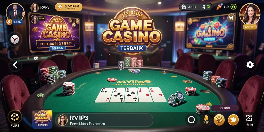 Tampilan gameplay Live Casino di RVIP3 yang mengesankan dan interaktif.