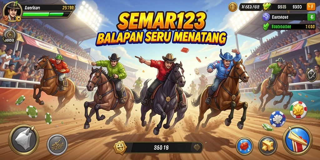Tampilan gameplay balapan yang mendebarkan dari SEMAR123.