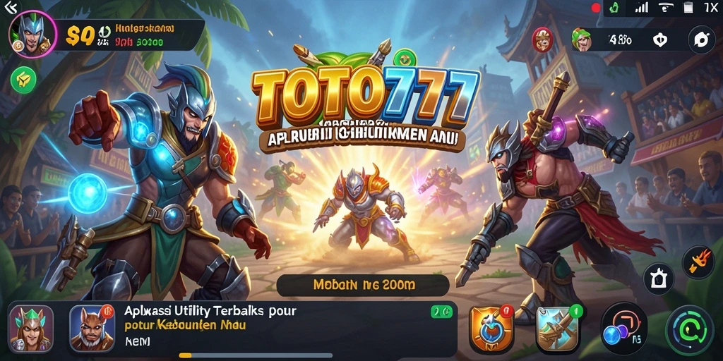 Tampilan antarmuka aplikasi TOTO777 yang sederhana dan efektif.