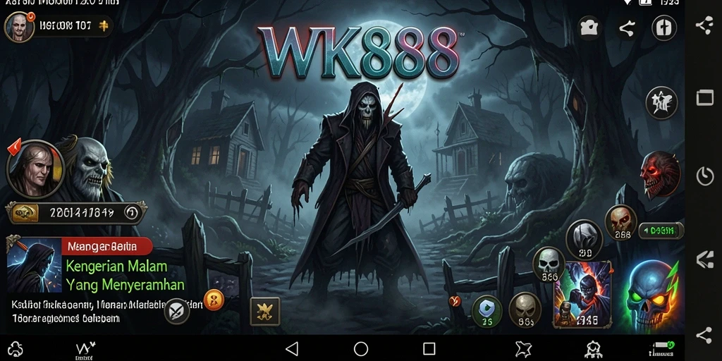 Tampilan gameplay WK888 yang menakutkan dan penuh ketegangan.