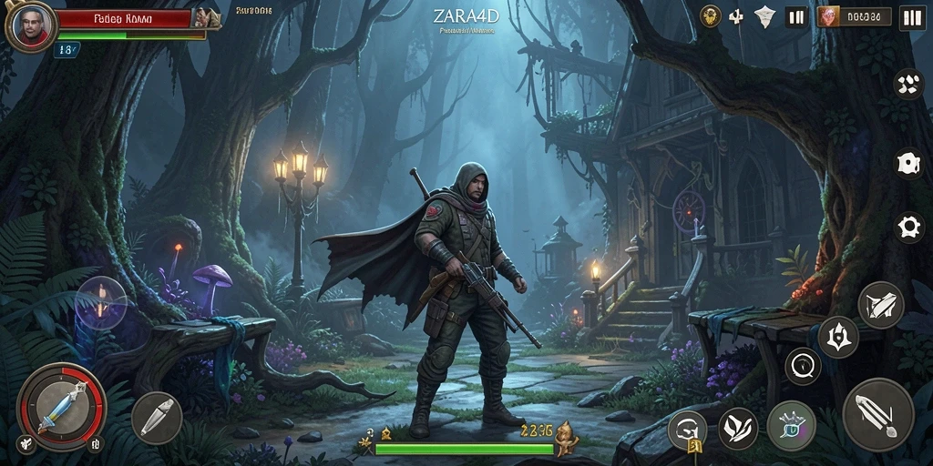Screenshot ZARA4D menunjukkan gameplay petualangan yang mendebarkan.